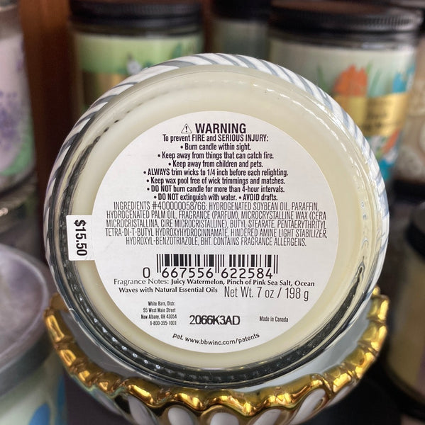Bath & Body Works COASTAL WATERMELON single-wick Candle 7 oz / 198 g