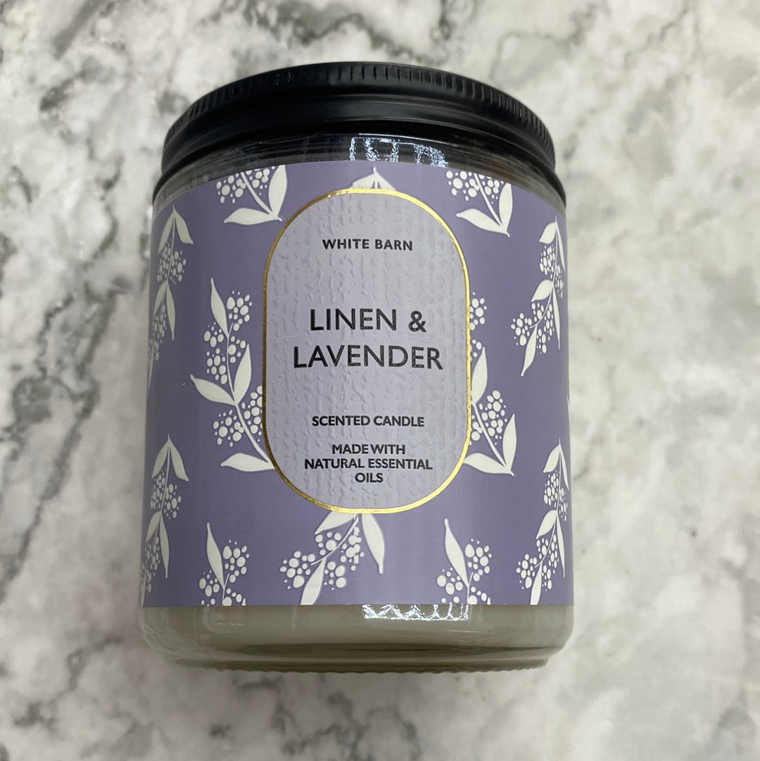 Bath and Body Works Lavender Vanilla (7oz/ 198 g) 2 Pack Single Wick Candle