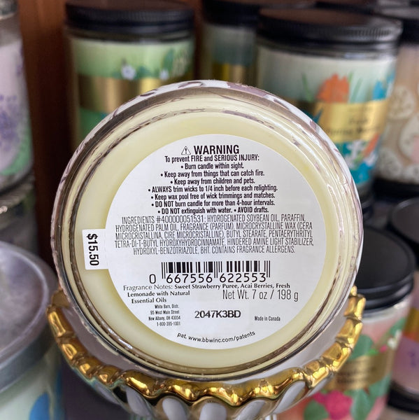 Bath & Body Works PINK LEMONADE single-wick Candle 7 oz / 198 g