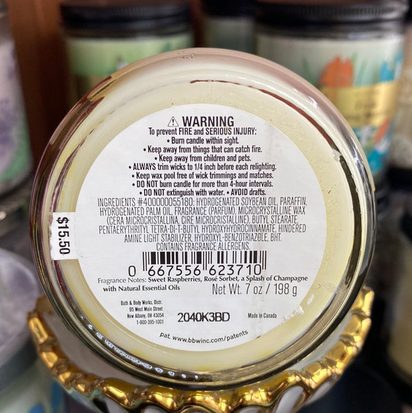 Bath & Body Works RASPBERRY MIMOSA single-wick Candle 7 oz / 198 g