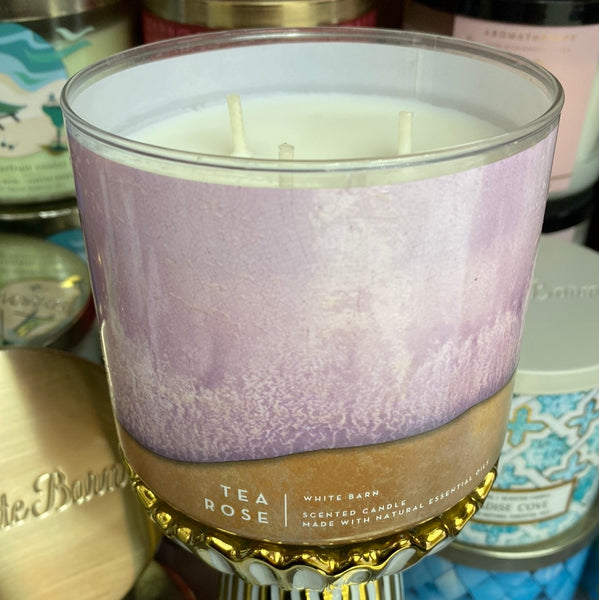 Bath & Body Works TEA ROSE 3-wick Candle 14.5 oz / 411 g