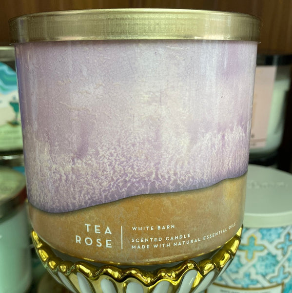 Bath & Body Works TEA ROSE 3-wick Candle 14.5 oz / 411 g