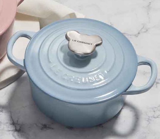 Le Creuset Round Dutch Oven with Bear Knob 1qt 14cm - COASTAL BLUE