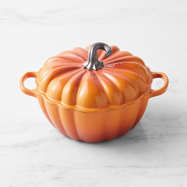 Le Creuset Cast Iron Pumpkin Cocotte 4qt - PERSIMMON