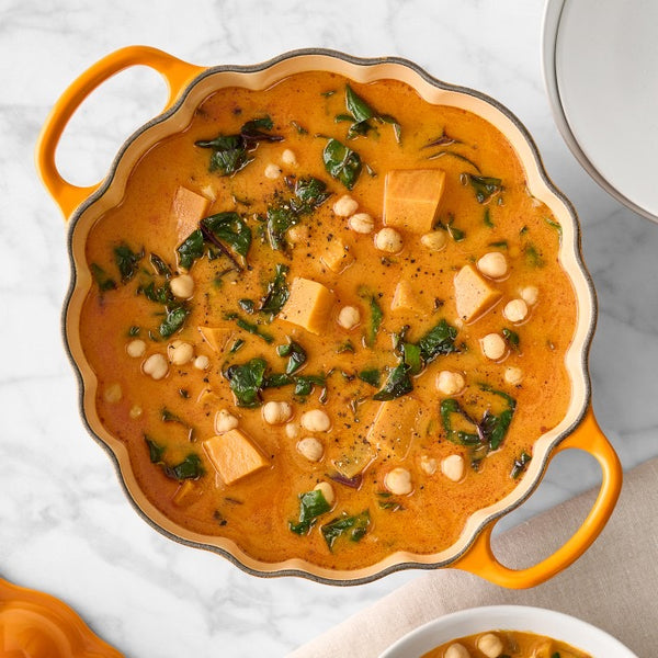 Le Creuset Cast Iron Pumpkin Cocotte 4qt - PERSIMMON