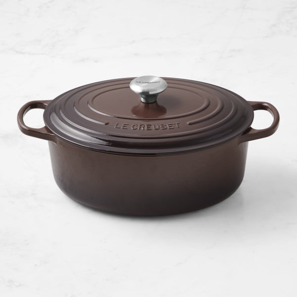 Le Creuset Signature Enameled Cast Iron Oval Dutch Oven, 6 3/4-Qt.- GANACHE