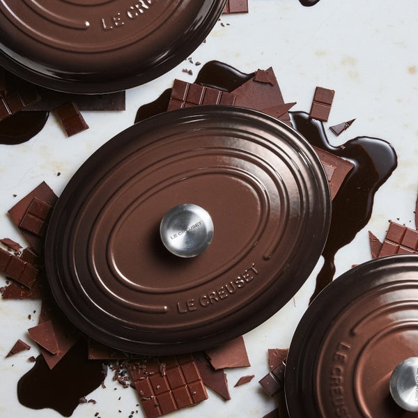 Le Creuset Signature Enameled Cast Iron Oval Dutch Oven, 6 3/4-Qt.- GANACHE
