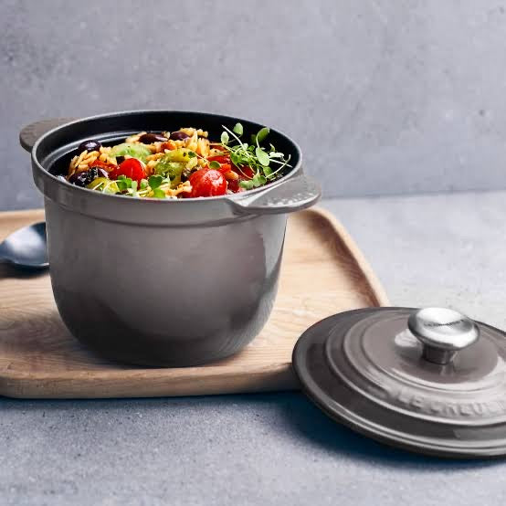Le Creuset Cast Iron Rice Pot 2.25qt 18cm - OYSTER FLINT