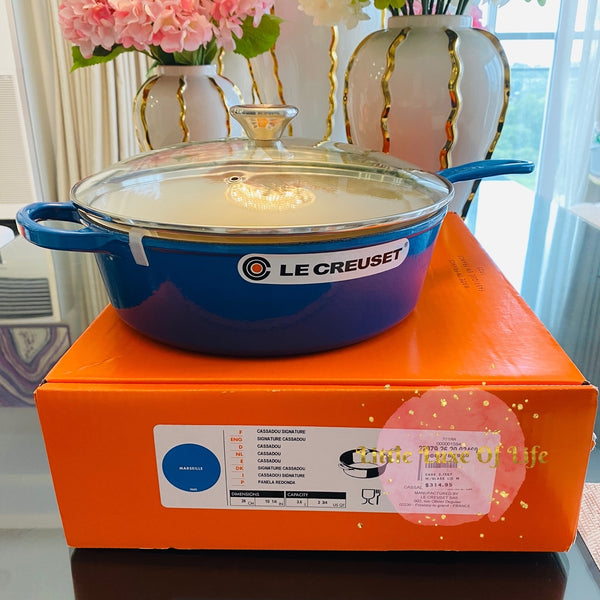 Le Creuset Signature Deep Braiser With Glass Lid, 3.75 Qt. - MARSEILLE