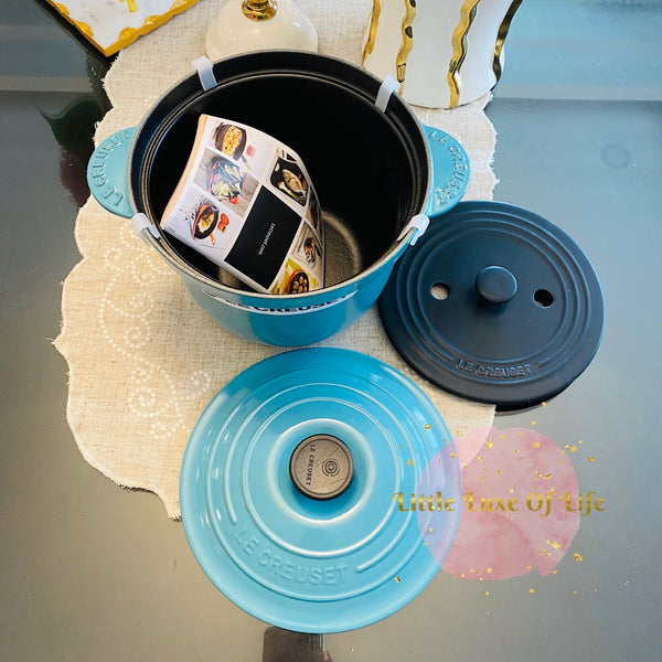 Le Creuset Cast Iron Rice Pot 3qt 20cm - TURQUOISE