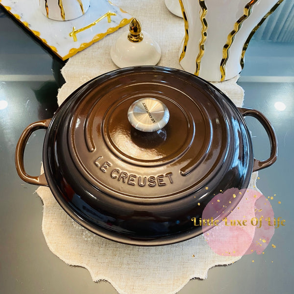 Le Creuset Signature Enameled Cast Iron Braiser, 3.5Qt. 30cm, GANACHE