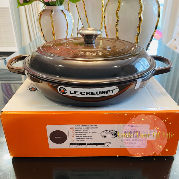Le Creuset Signature Enameled Cast Iron Braiser, 3.5Qt. 30cm, GANACHE