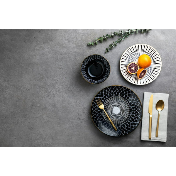 Thyme & Table Calypso 12 Piece Stoneware Dinnerware Set, Service for 4