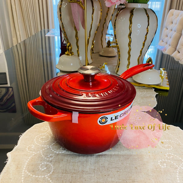 Le Creuset Signature Enameled Cast Iron Saucepan 2.25qt - CERISE