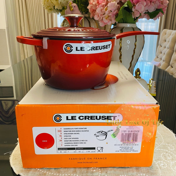 Le Creuset Signature Enameled Cast Iron Saucepan 2.25qt - CERISE