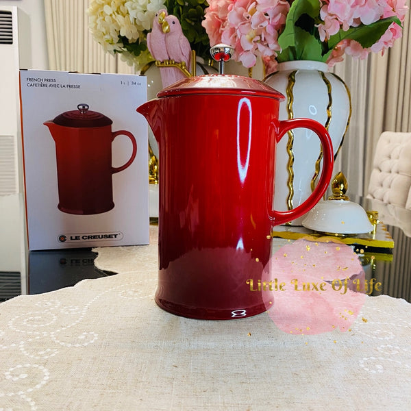 Le Creuset 34-Oz. French Press - CERISE