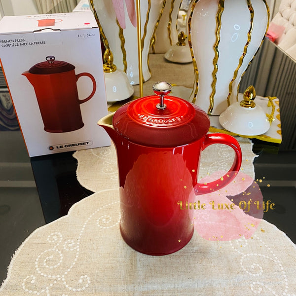 Le Creuset 34-Oz. French Press - CERISE