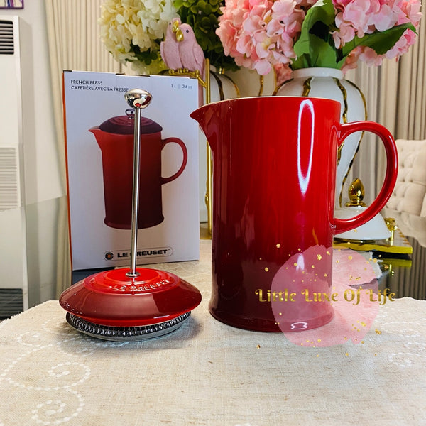 Le Creuset 34-Oz. French Press - CERISE