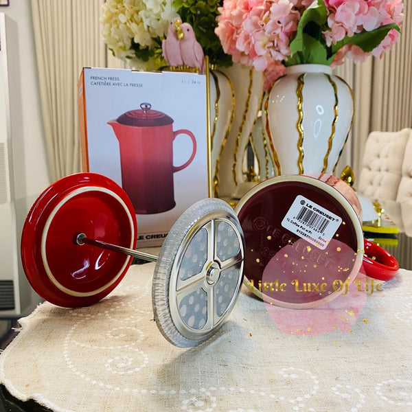 Le Creuset 34-Oz. French Press - CERISE
