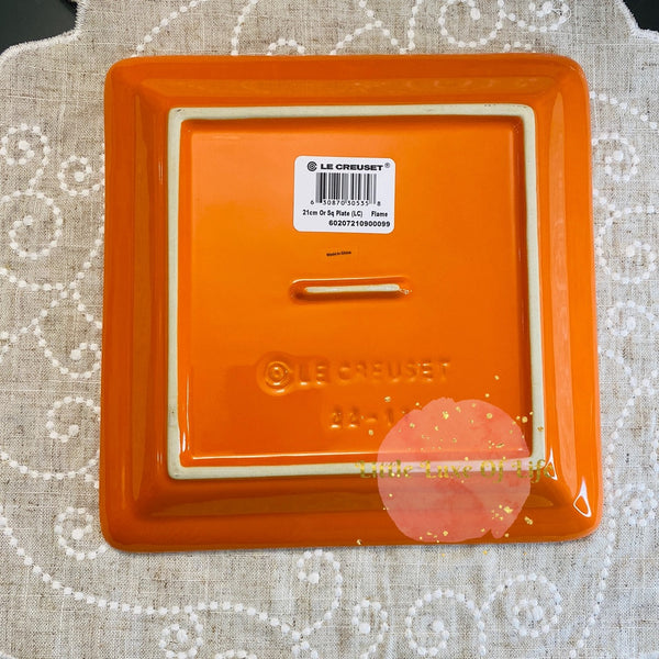 Le Creuset Square Plate 8.25" inch - FLAME