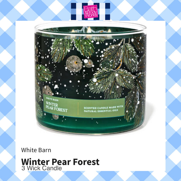 Bath & Body Works WINTER PEAR FOREST 3-wick Candle 14.5 oz / 411 g