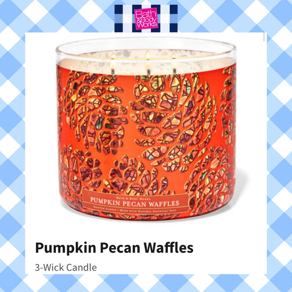 Bath & Body Works PUMPKIN PECAN WAFFLES 3-wick Candle 14.5 oz / 411 g