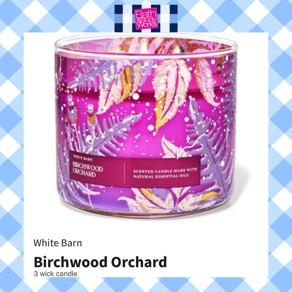 Bath & Body Works BIRCHWOOD ORCHARD 3-wick Candle 14.5 oz / 411 g