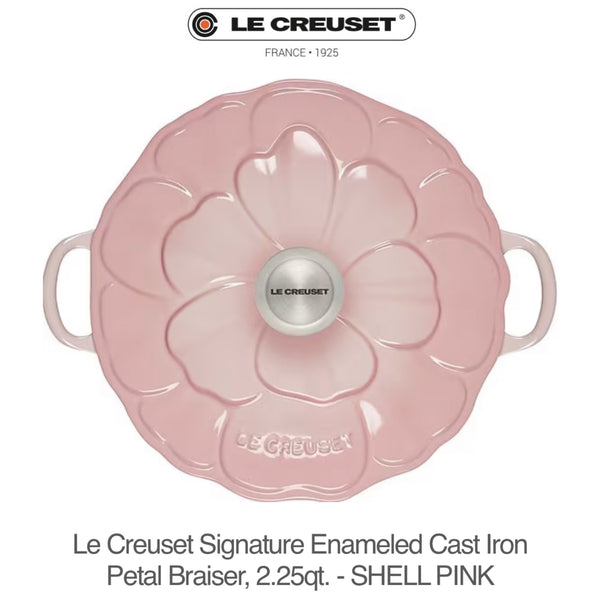Le Creuset Signature Enameled Cast Iron Petal Braiser, 2.25qt. - SHELL PINK