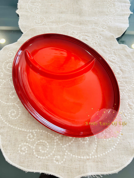Le Creuset Coupe Oval Platter 28cm ( SECOND CHOIX-per piece) - CERISE