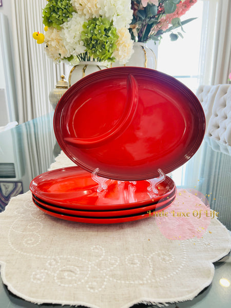 Le Creuset Coupe Oval Platter 28cm ( SECOND CHOIX-per piece) - CERISE