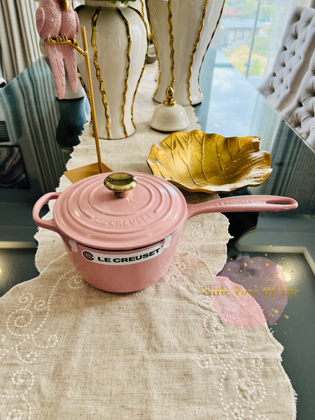 Le Creuset Signature Enameled Cast Iron Saucepan 2.25qt - CHIFFON PINK