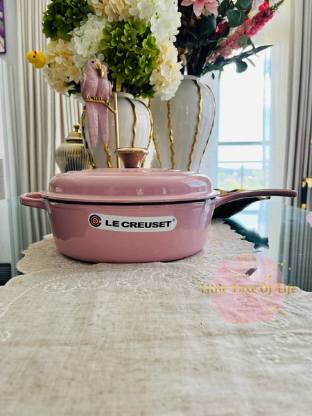 Le Creuset Signature Cassadou Sauté Pan, 3 3/4-Qt. - CHIFFON PINK