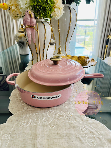 Le Creuset Signature Cassadou Sauté Pan, 3 3/4-Qt. - CHIFFON PINK