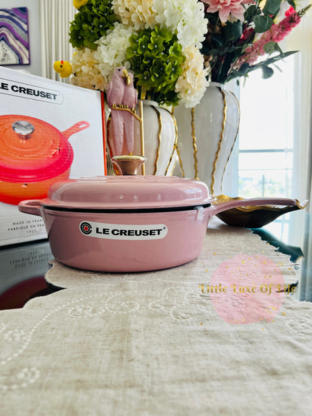 Le Creuset Signature Cassadou Sauté Pan, 3 3/4-Qt. - CHIFFON PINK