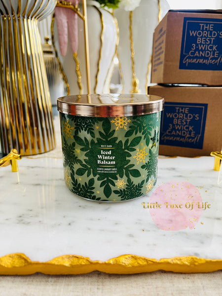 Bath & Body Works ICED WINTER BALSAM 3-wick Candle 14.5 oz / 411 g