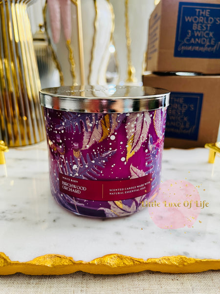 Bath & Body Works BIRCHWOOD ORCHARD 3-wick Candle 14.5 oz / 411 g