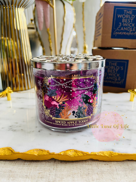 Bath & Body Works SPICED TODDY APPLE 3-wick Candle 14.5 oz / 411 g