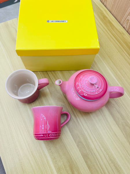 Le Creuset Teapot with 2 Mugs Set - ROSE QUARTZ