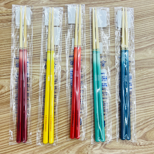 Le Creuset Rainbow Bamboo Chopstick, Set of 5 - CERISE, FLAME, SOLEIL, MARINE BLUE, COOL MINT