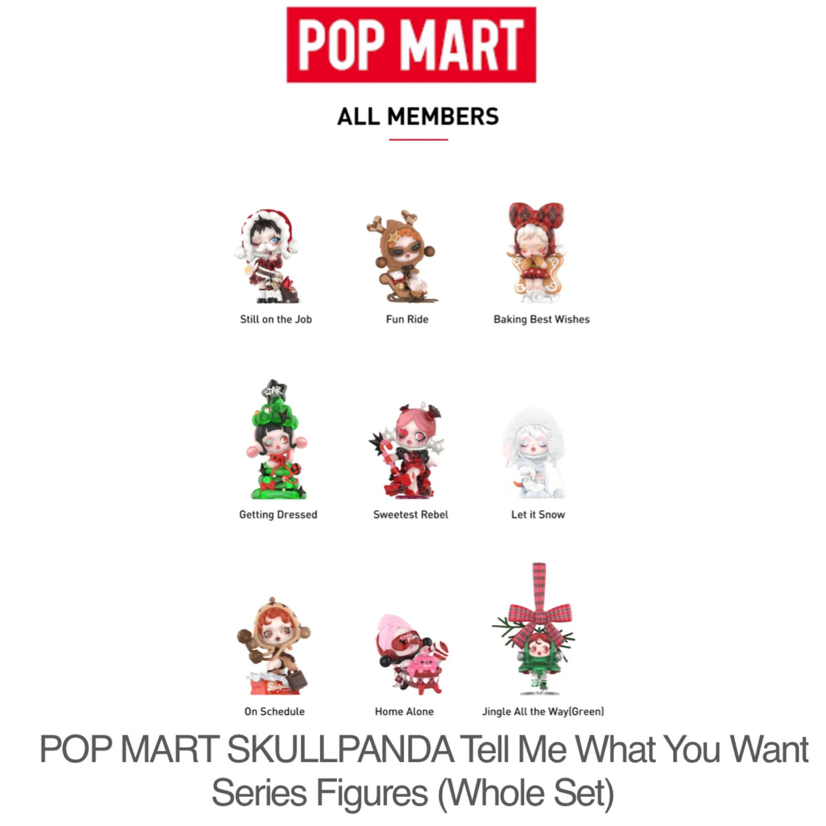 ORIGINAL POP MART SKULLPANDA Tell Me What You Want Series