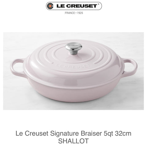 Le Creuset Signature Braiser 5QT 32cm - SHALLOT