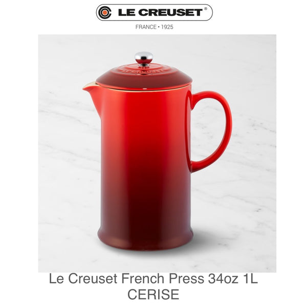 Le Creuset 34-Oz. French Press - CERISE