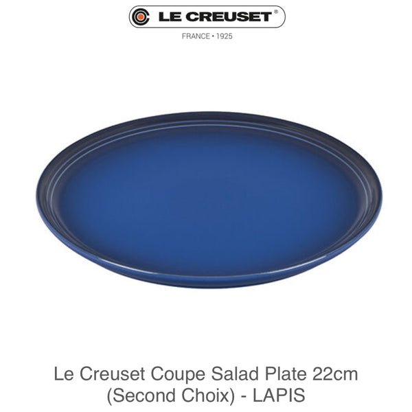 Le Creuset Coupe Salad Plate 22cm ( SECOND CHOIX-per piece) - LAPIS