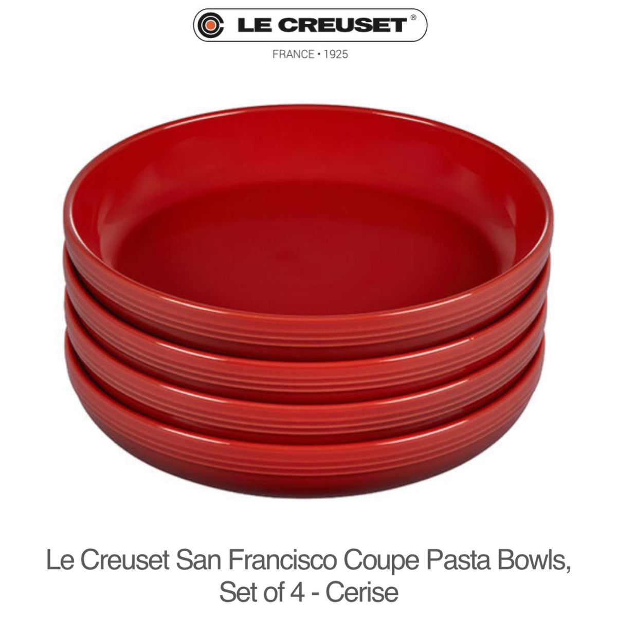 Le Creuset Red Cerise set store of 4