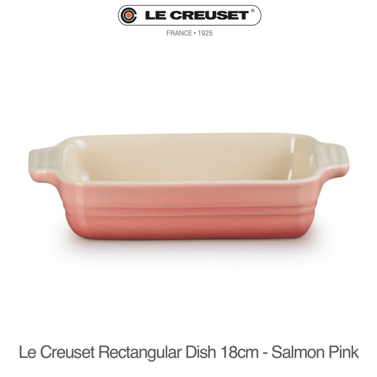 Le Creuset Rectangular Dish 18cm - SALMON PINK – LittleLuxeOfLife