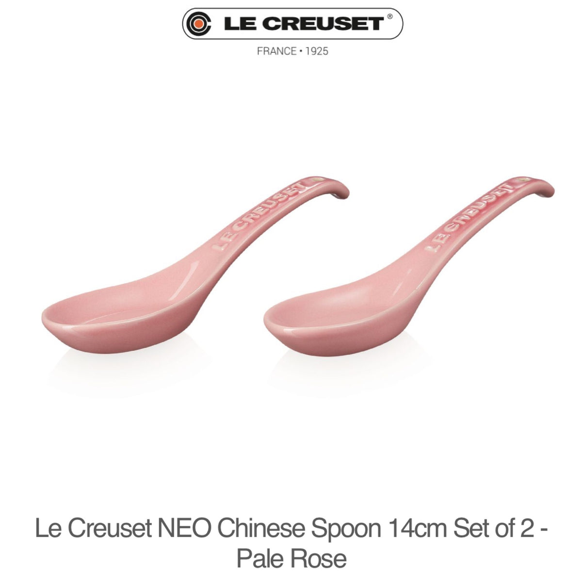 Le Creuset NEO Chinese Spoon 14cm, Set of 2 - PALE ROSE