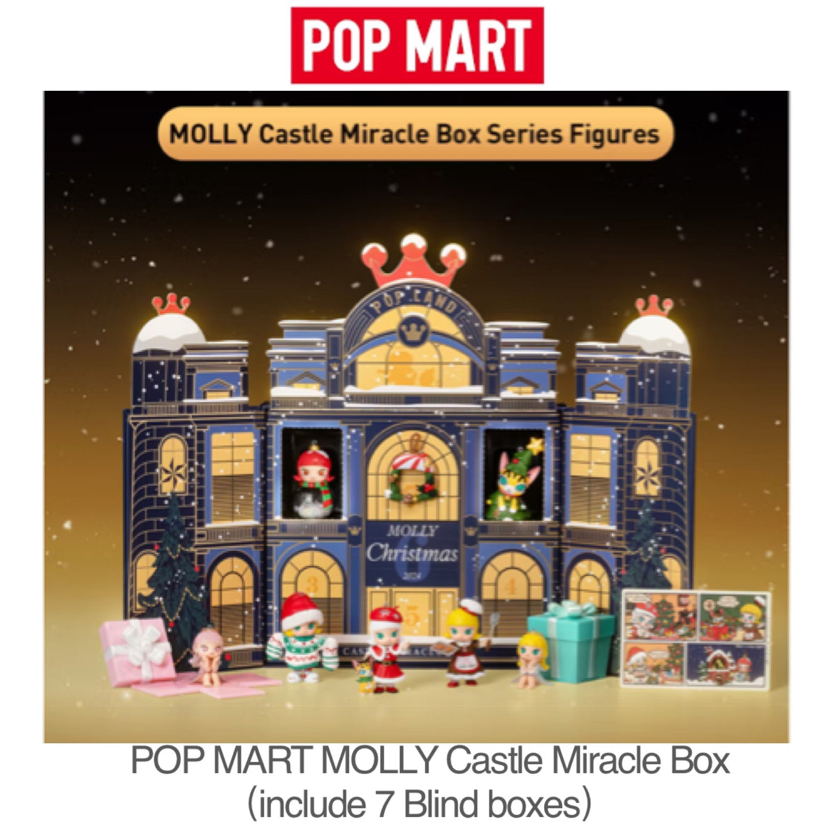 ORIGINAL POP MART MOLLY Castle Miracle Box （include 7 Blind boxes