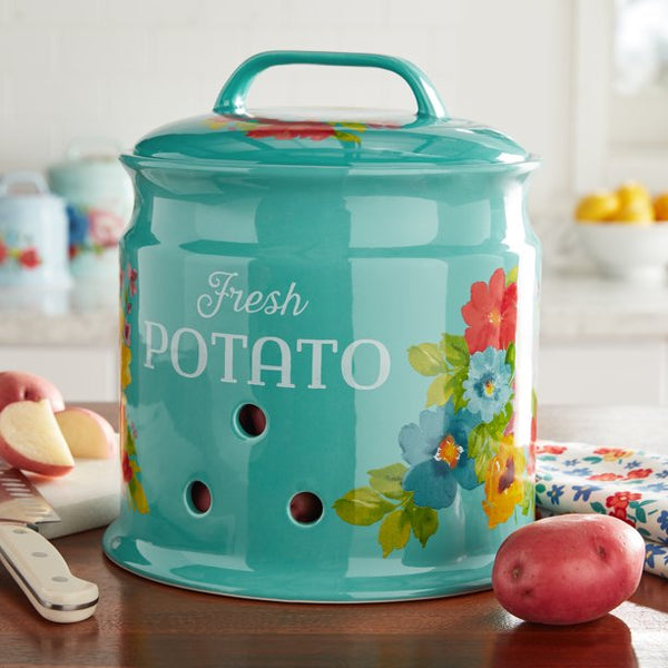 The Pioneer Woman Breezy Blossoms 9.5-inch Potato Keeper