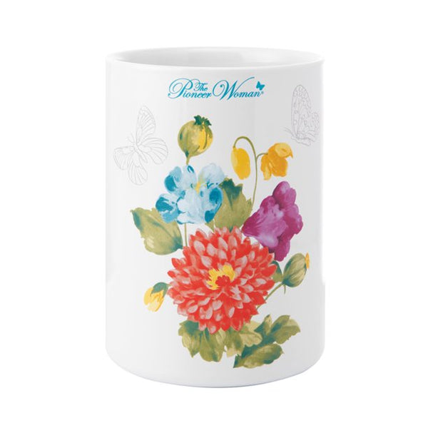 The Pioneer Woman Utensil Crock, Blooming Bouquet, 6-Piece Set