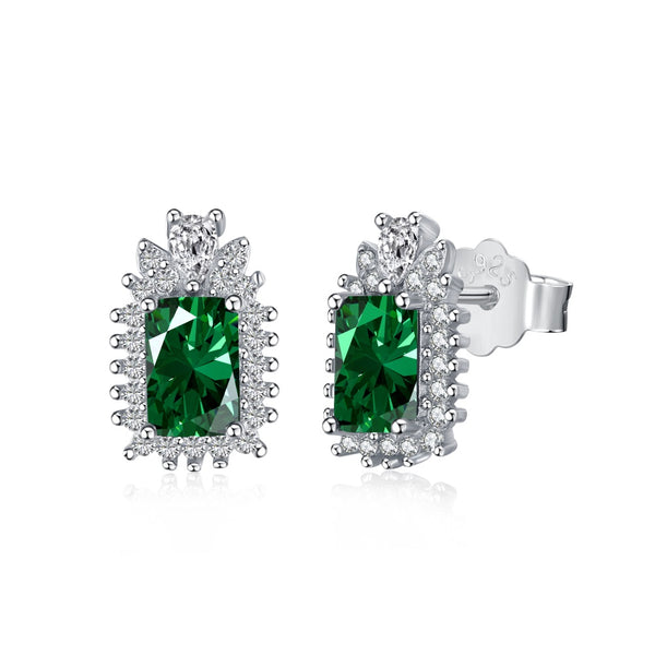 PURE 925 SILVER GREEN Gwynette Earrings